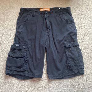 Lee Dungaree Cargo Shorts Black, 32
